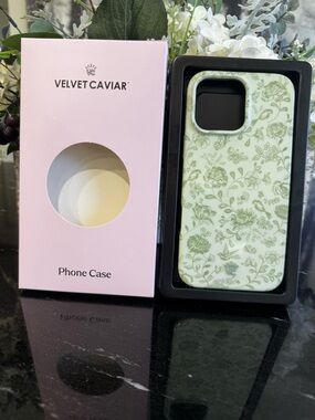 Velvet Caviar Storybook Sage Floral Phone Case. 16 Pro Max